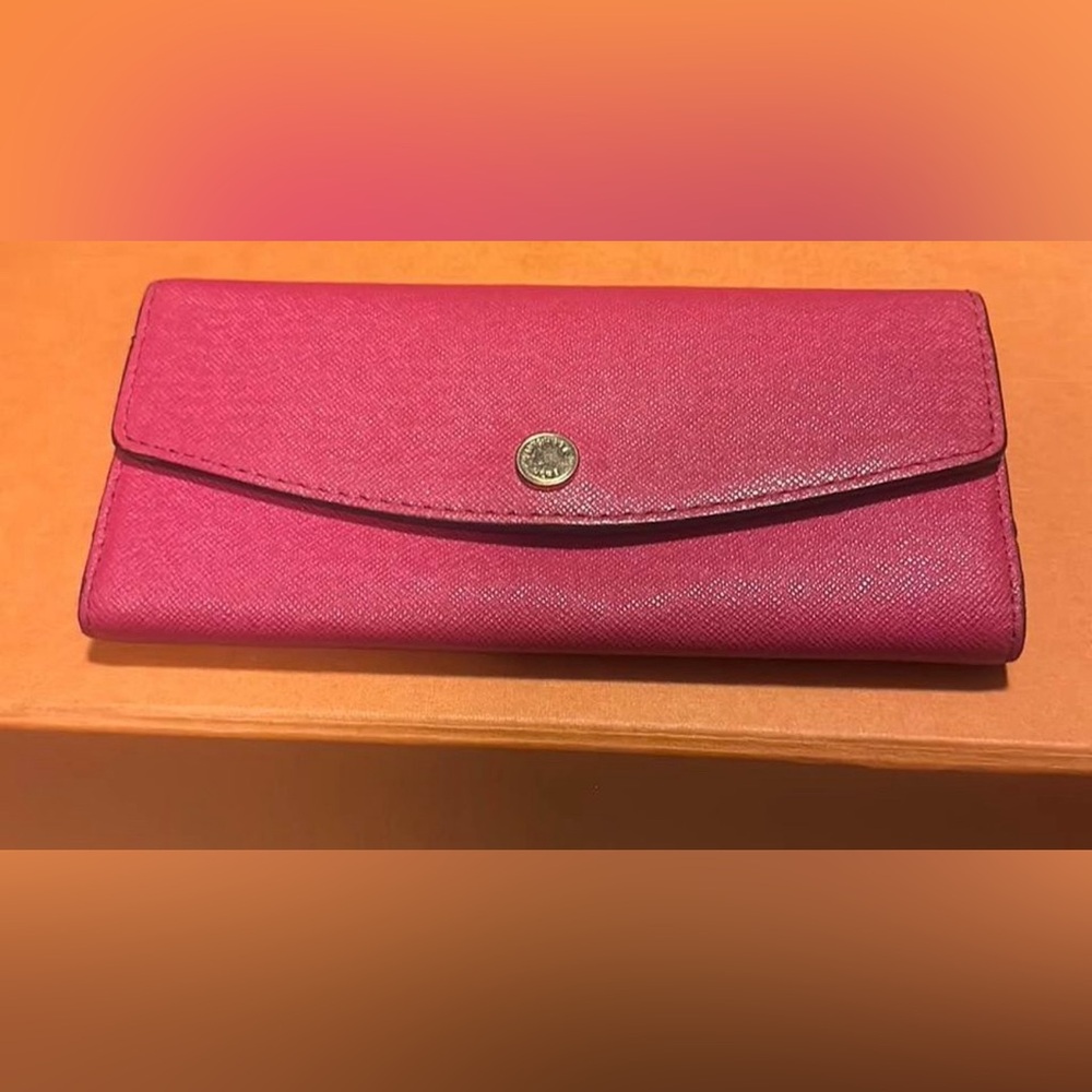 Michael Kors jet set Bifold wallet fuchsia and orange